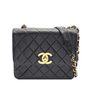 Black Chanel Quilted Lambskin XL Square Flap Cros… - image 1