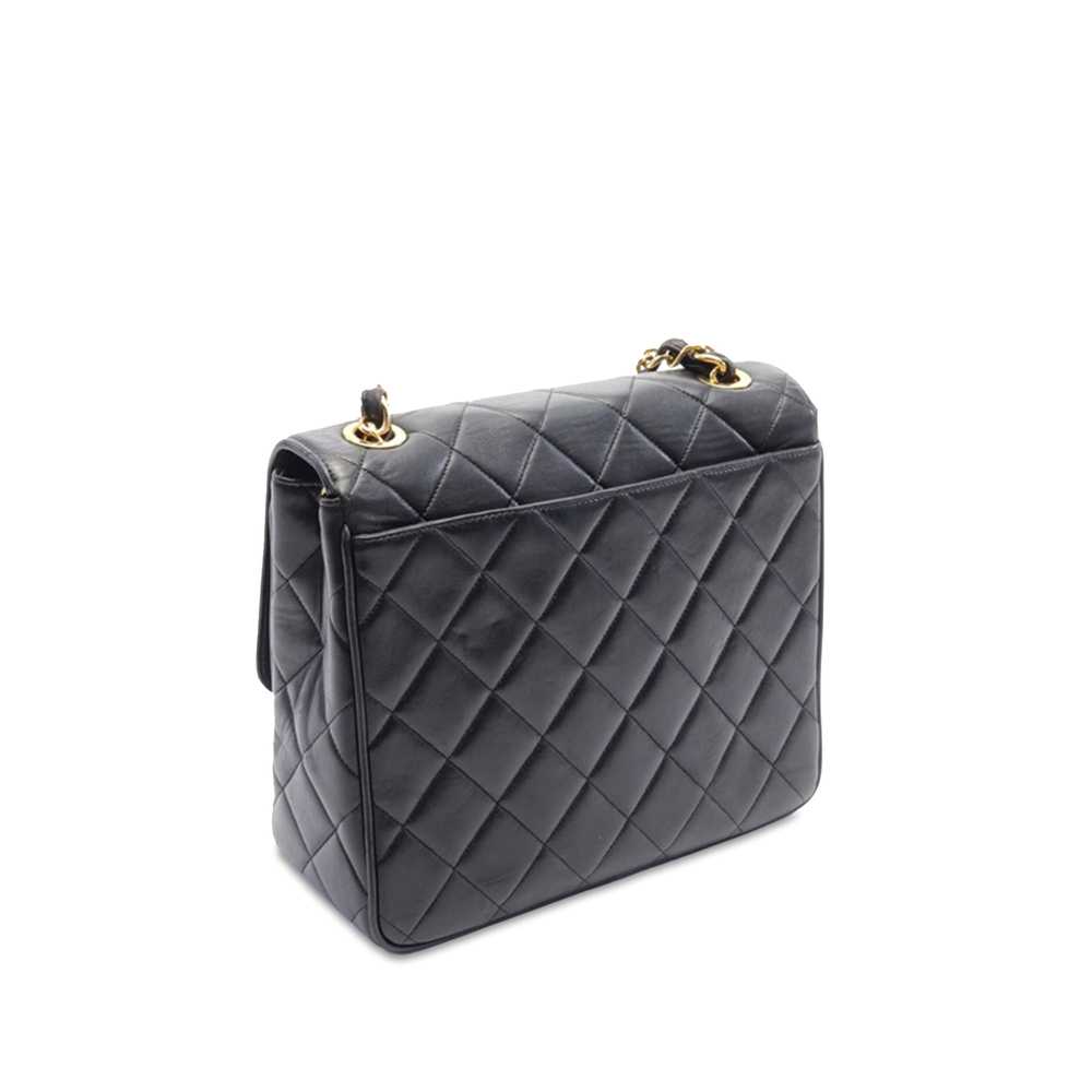 Black Chanel Quilted Lambskin XL Square Flap Cros… - image 2