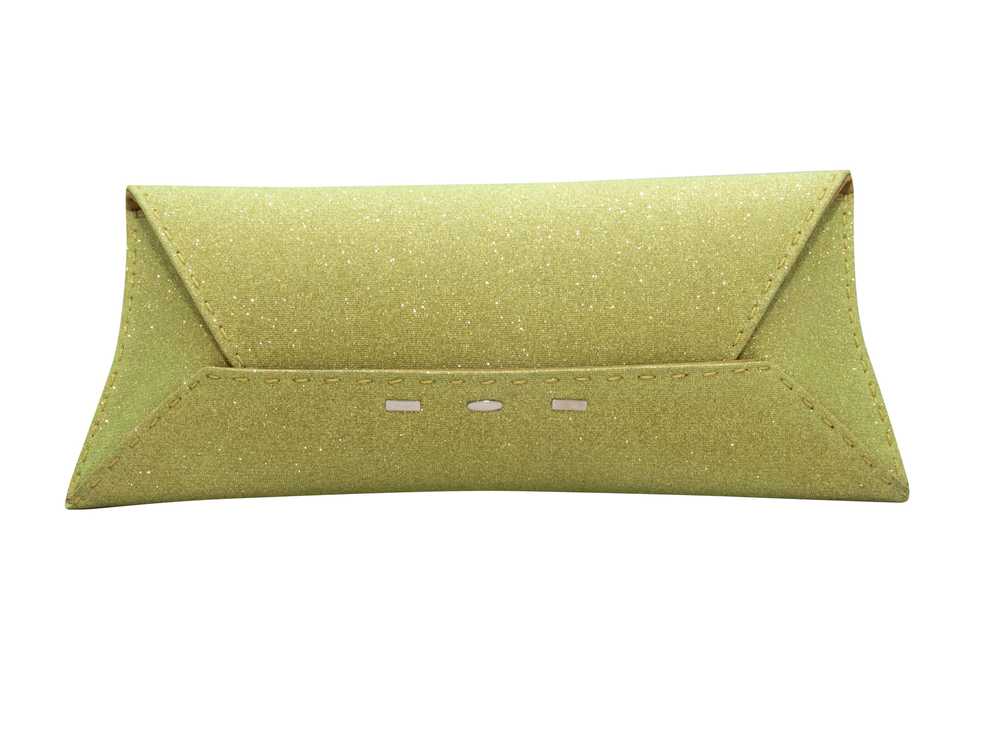 Lime VBH Glitter Envelope Clutch - image 1