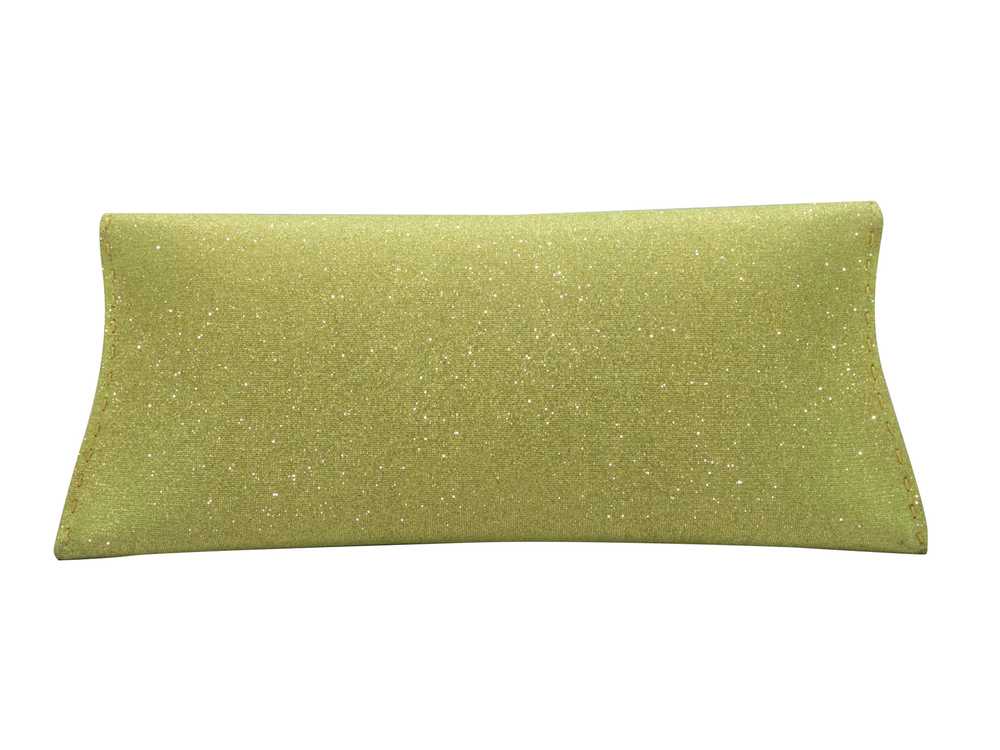 Lime VBH Glitter Envelope Clutch - image 2