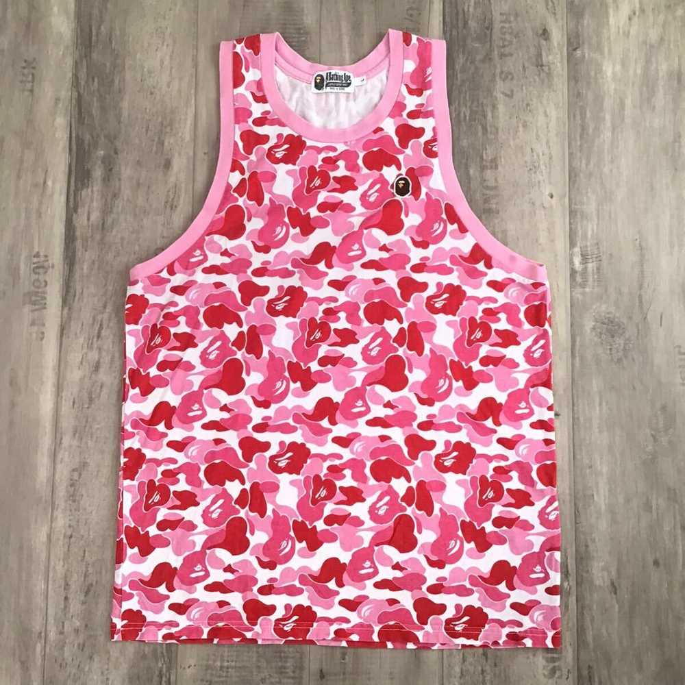 Bape BAPE ABC camo pink Tank Top a bathing ape - image 1