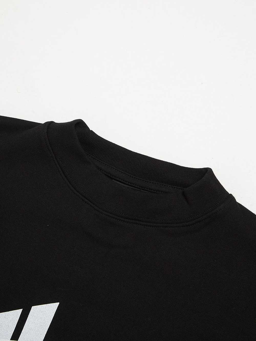 Balenciaga Black Double Logo Printed Cotton Sweat… - image 3