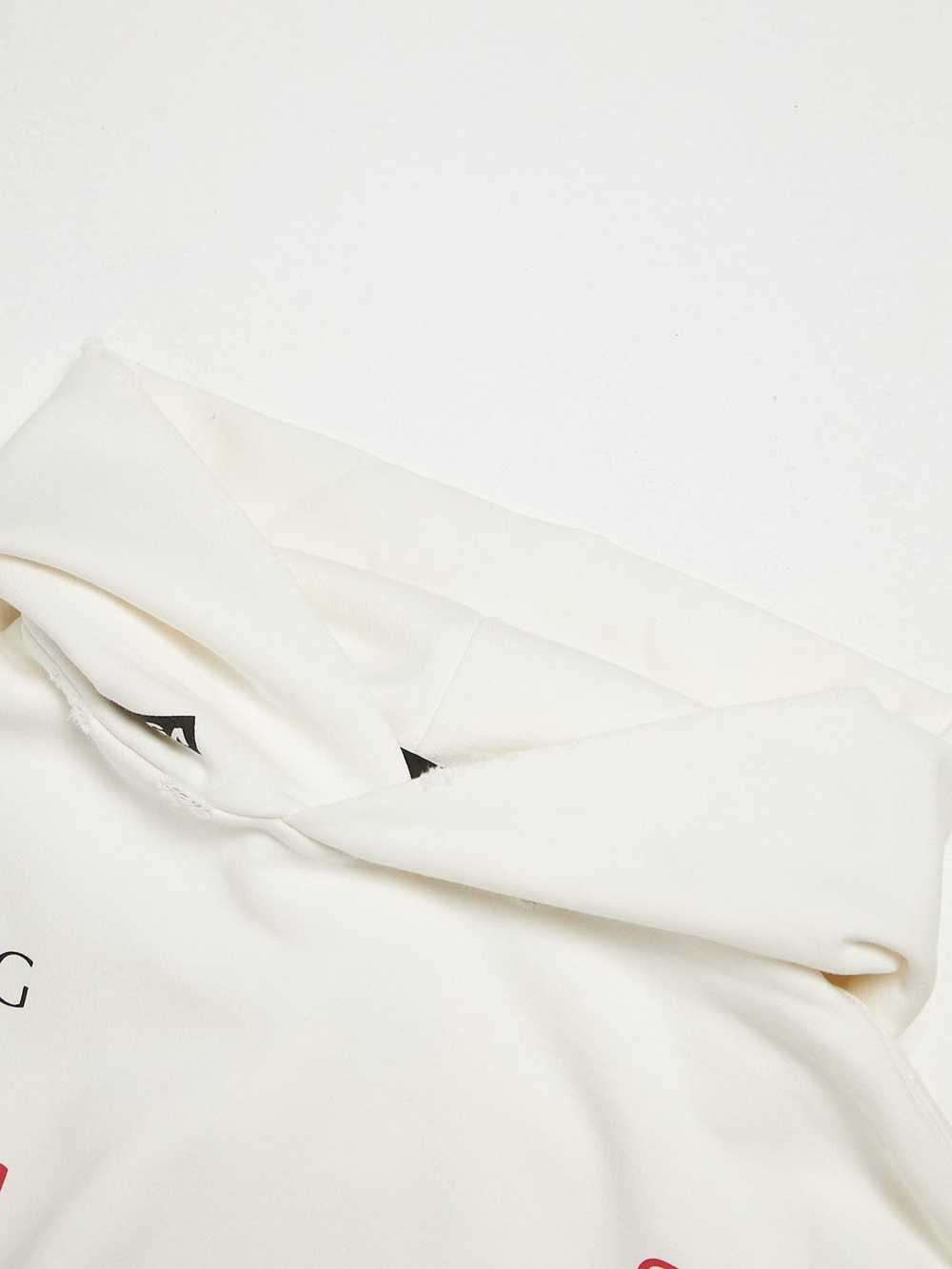 Balenciaga White Distressed Multi Logo Printed Co… - image 3