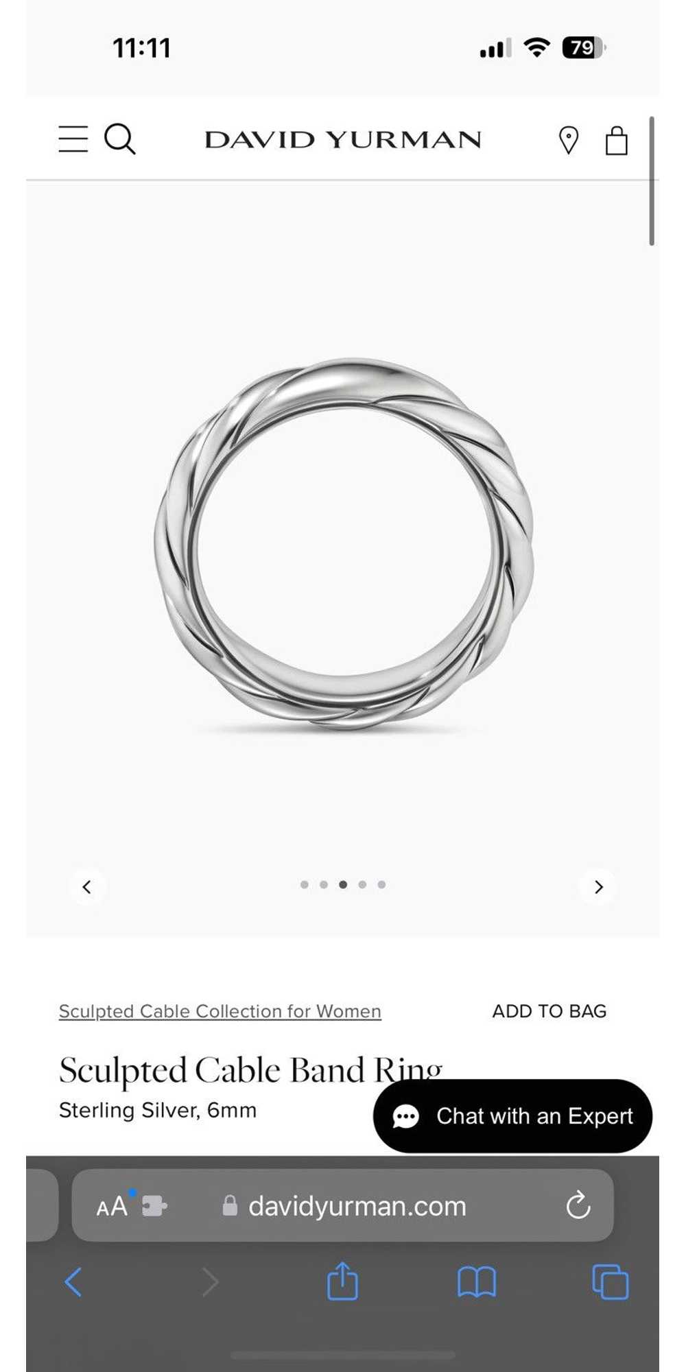 David Yurman David Yurman Sculpted Cable Band Rin… - image 3