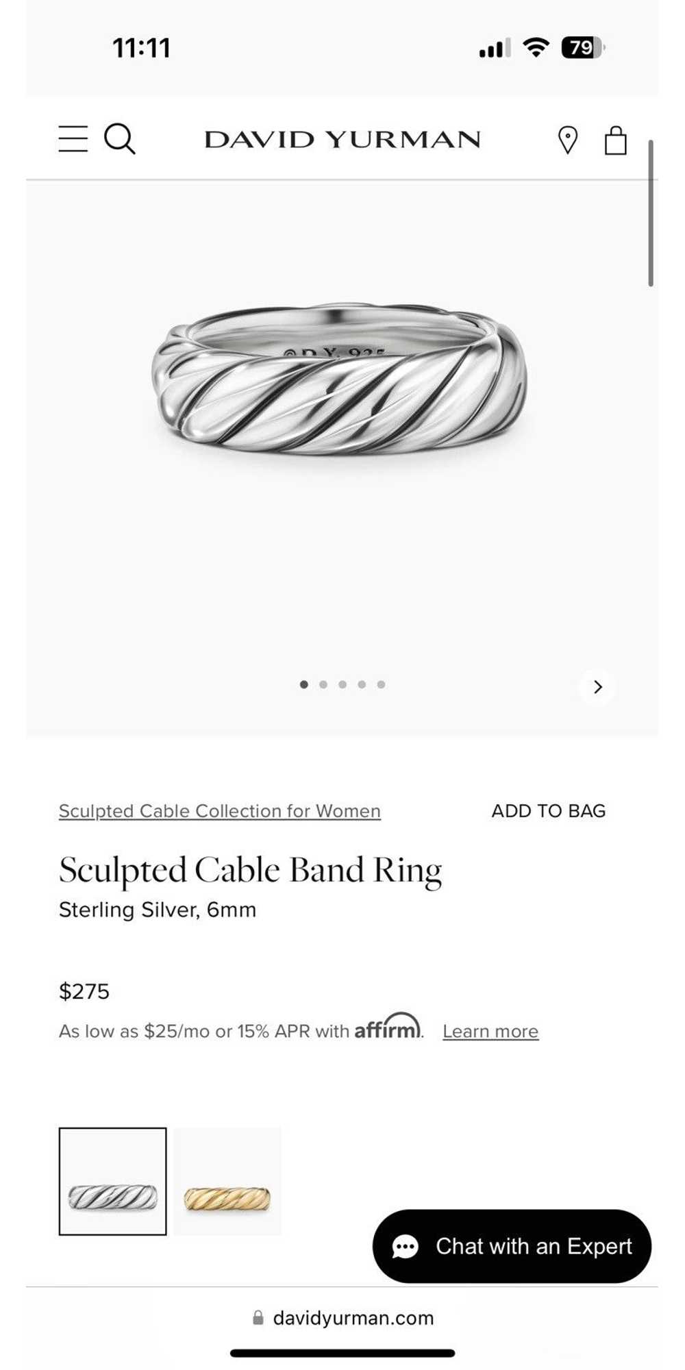 David Yurman David Yurman Sculpted Cable Band Rin… - image 5