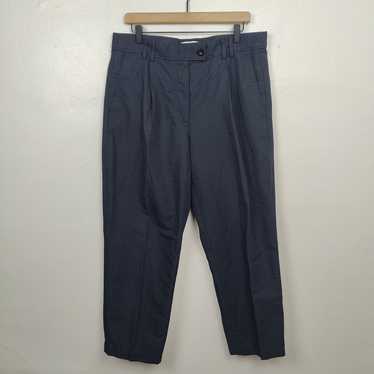 Cos COS Cotton Linen Pants Womens 12 Navy Blue Pl… - image 1