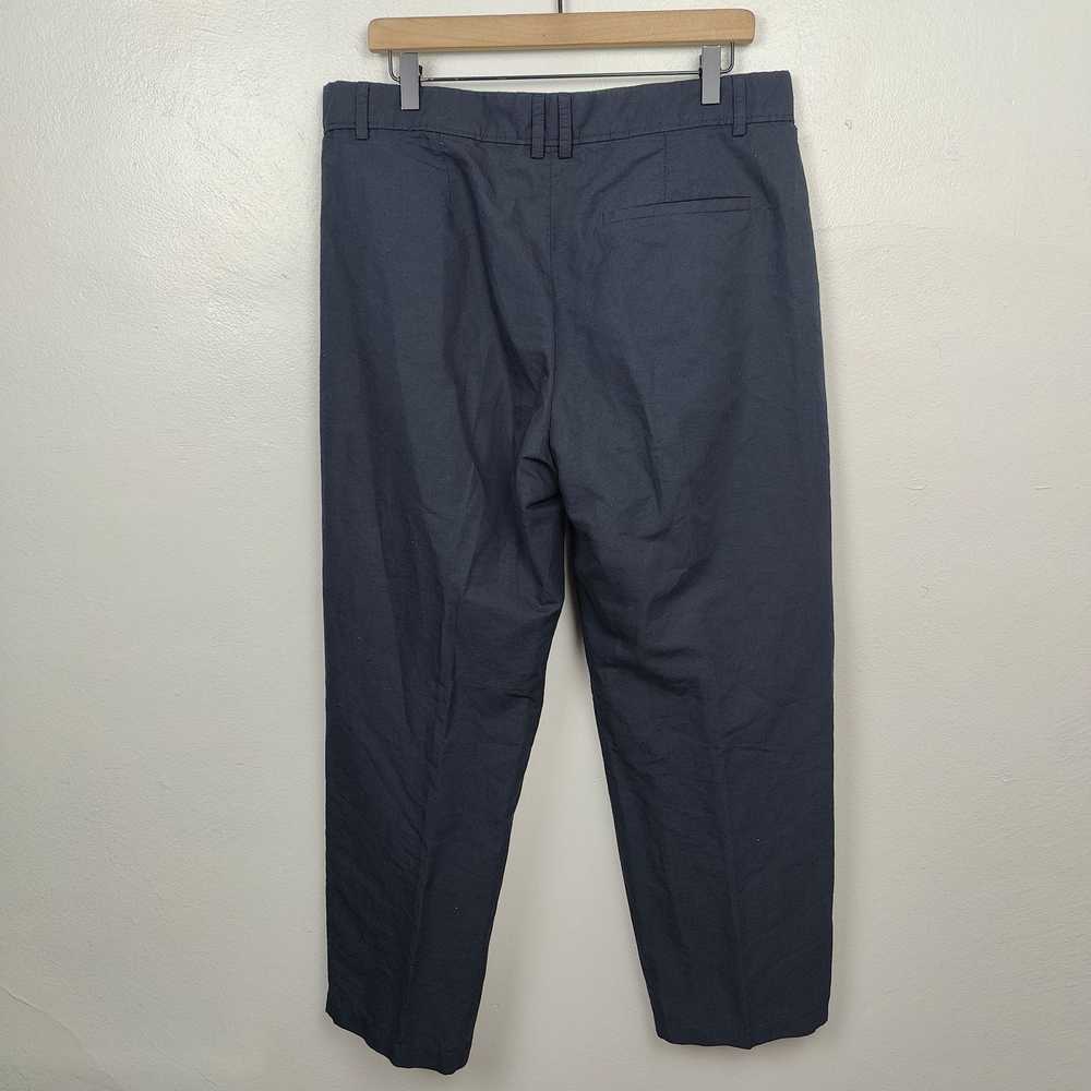 Cos COS Cotton Linen Pants Womens 12 Navy Blue Pl… - image 5