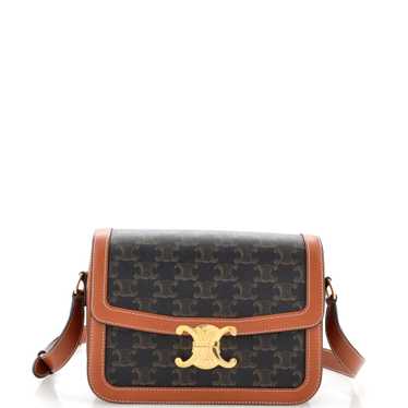 CELINE Triomphe Shoulder Bag Triomphe Coated Canva