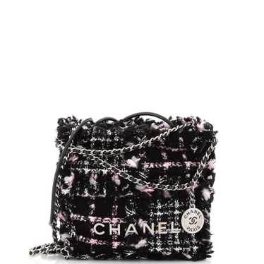 CHANEL 22 Chain Hobo Quilted Tweed Mini - image 1