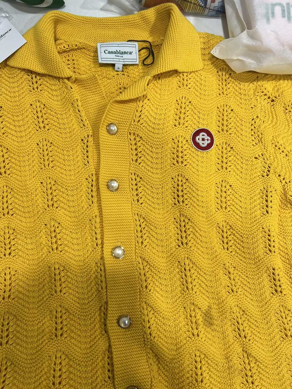 Casablanca Casablanca CROCHET Polo shirt yellow - image 1