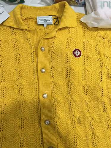 Casablanca Casablanca CROCHET Polo shirt yellow - image 1