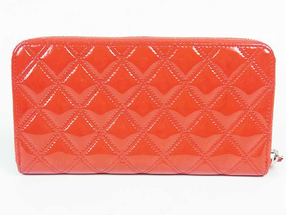 Chanel Round Zipper Long Wallet Matelasse Enamel … - image 2