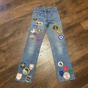 00’s Levi’s patchwork flare buggy denim 00's Levi's patchwork flare buggy denim
