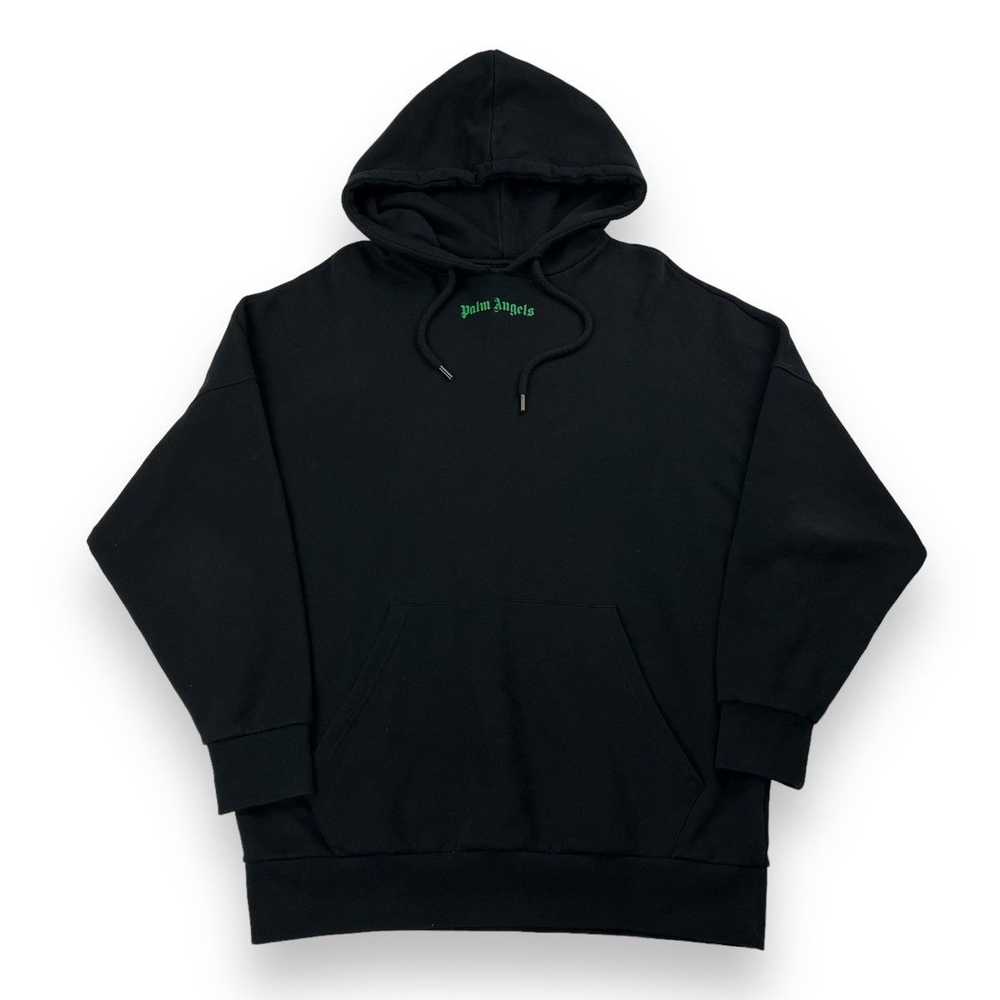 Palm Angels Palm Angels Black & Green Hoodie - image 2