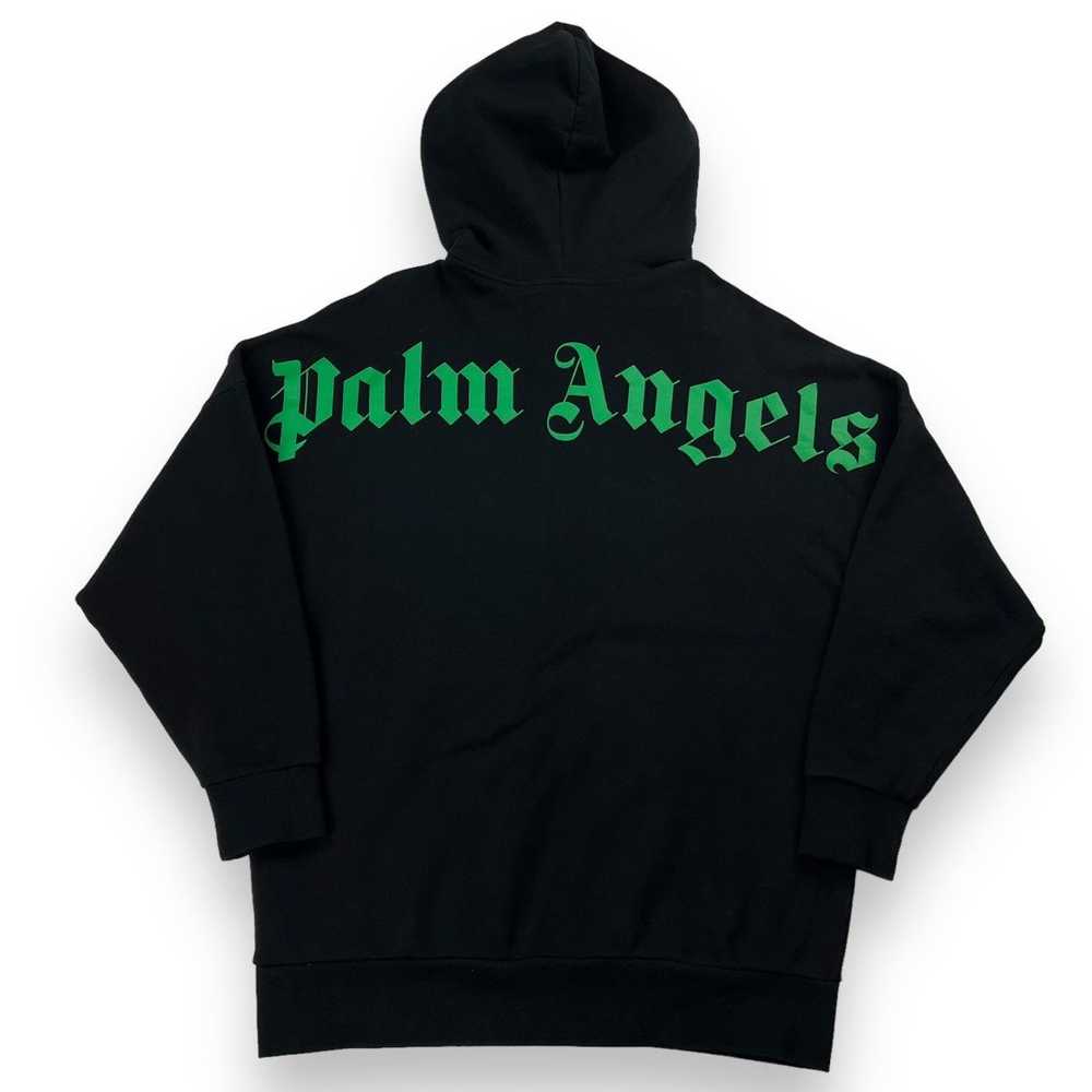 Palm Angels Palm Angels Black & Green Hoodie - image 3