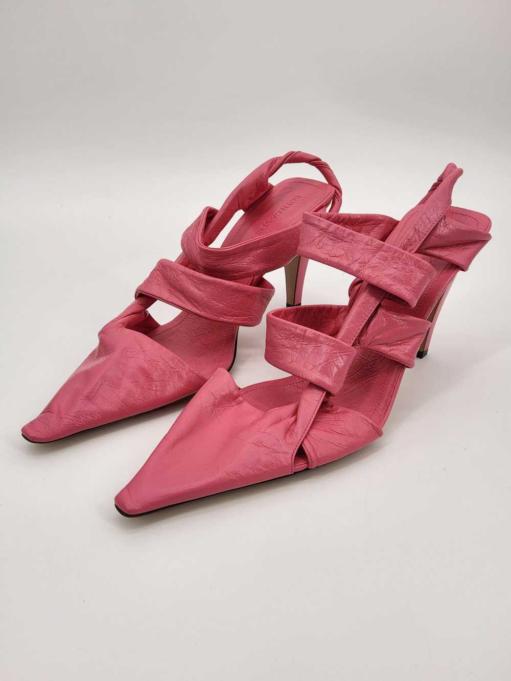 Product Details Pink Leather Slingback Sandals - image 10