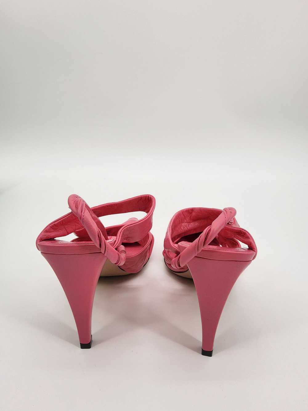 Product Details Pink Leather Slingback Sandals - image 6