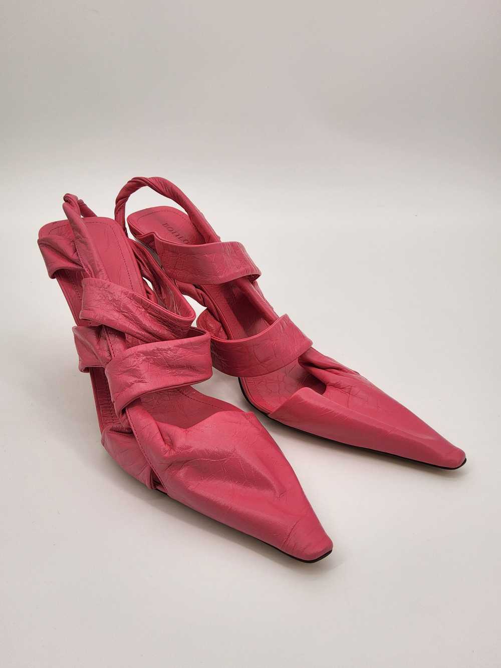 Product Details Pink Leather Slingback Sandals - image 9