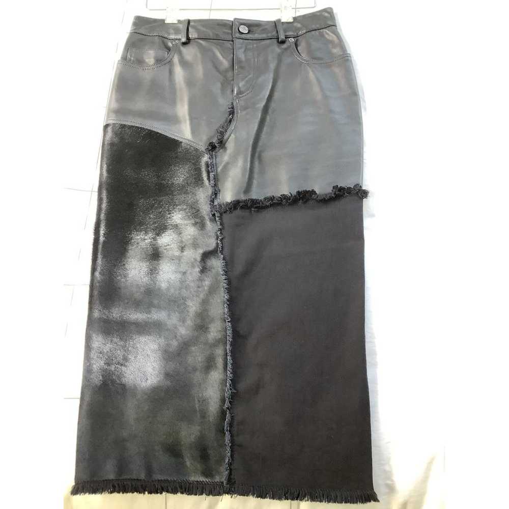 Tom Ford Leather mid-length skirt - image 5