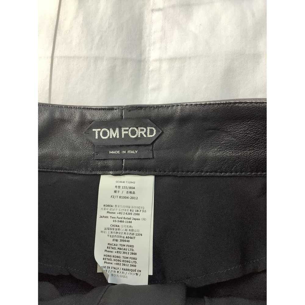 Tom Ford Leather mid-length skirt - image 7