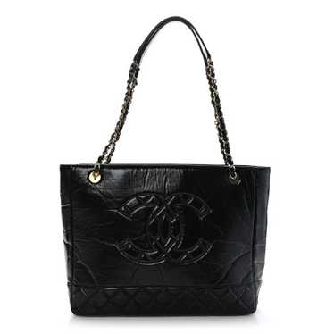 CHANEL Shiny Aged Calfskin Quilted Large Shopping… - image 1