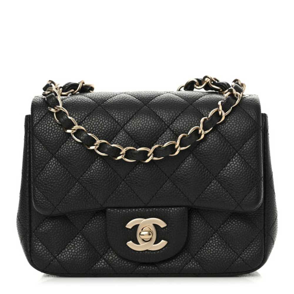 CHANEL Caviar Quilted Mini Square Flap Black - image 1