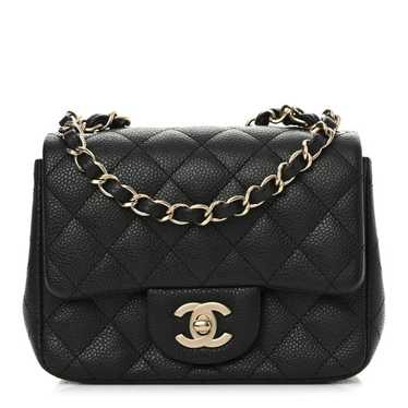 CHANEL Caviar Quilted Mini Square Flap Black - image 1