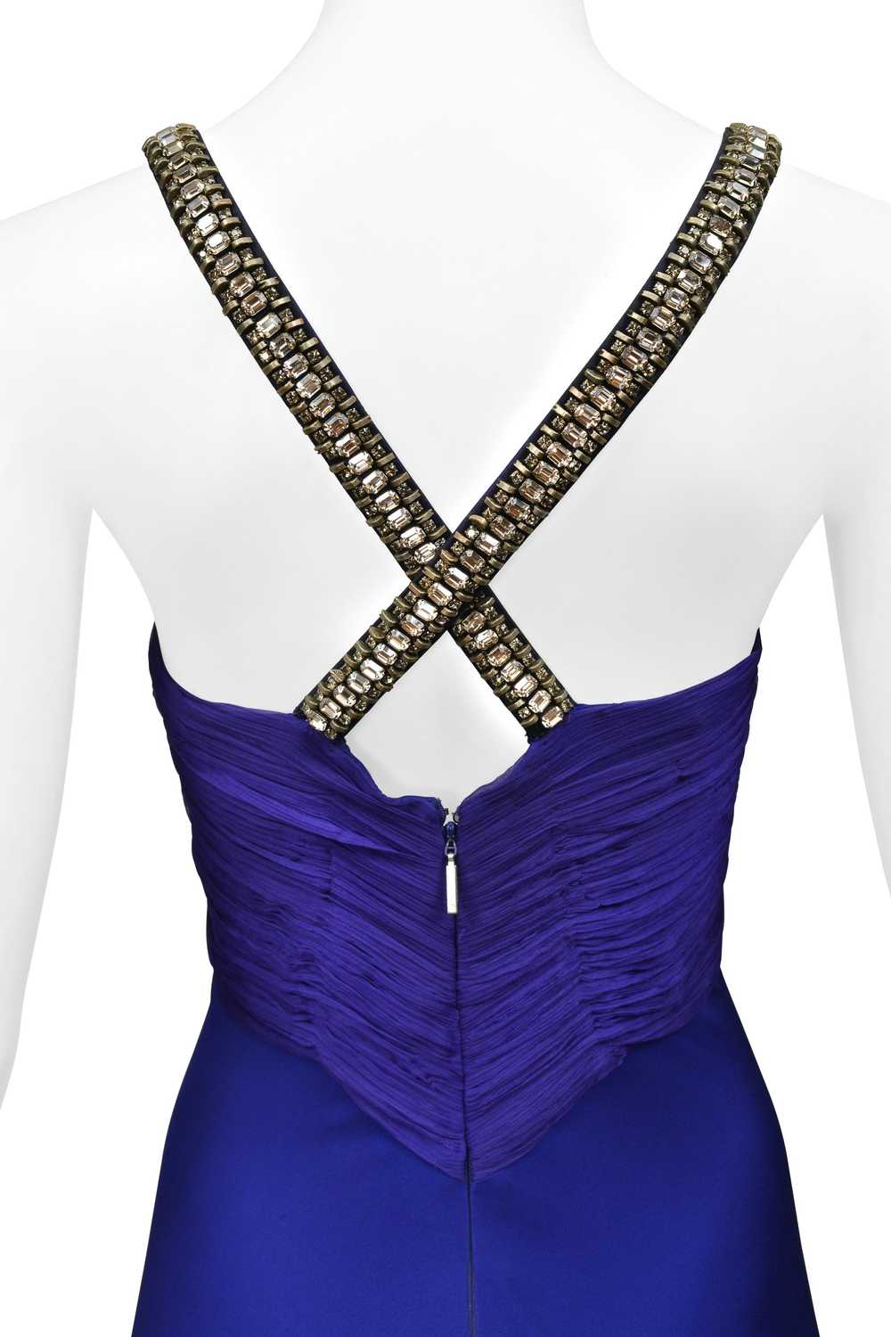 ROBERTO CAVALLI ROYAL FORUM BLUE PLEATED EVENING … - image 7