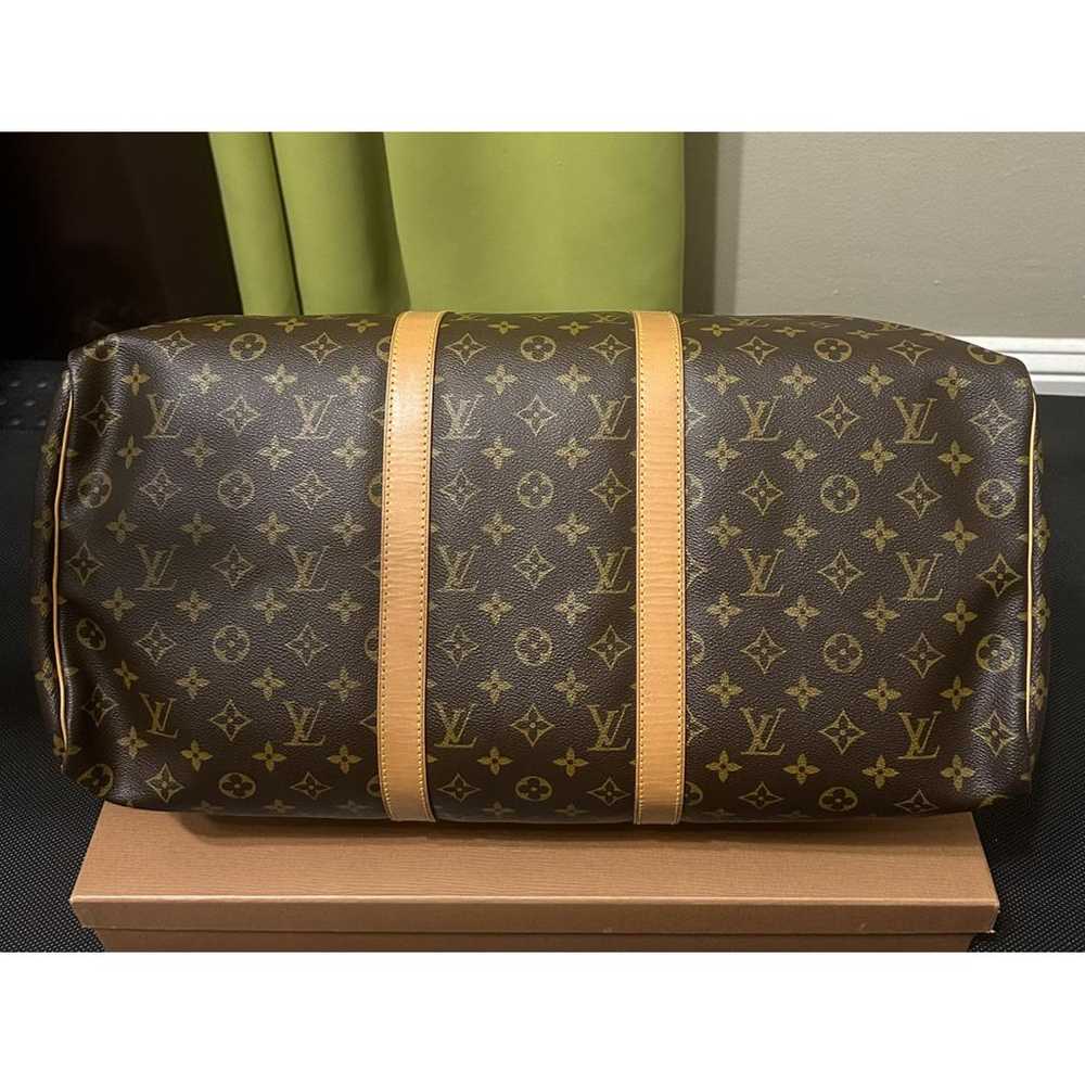 Louis Vuitton Keepall leather travel bag - image 4