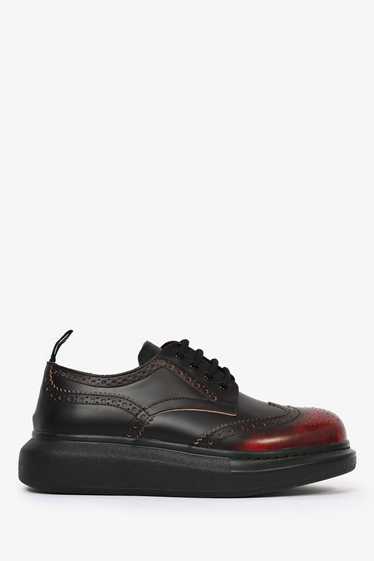 Alexander McQueen Burgundy Leather Summer Calf' O… - image 1