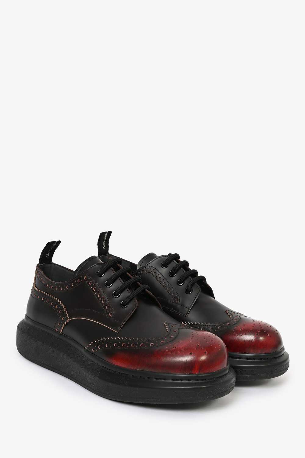 Alexander McQueen Burgundy Leather Summer Calf' O… - image 2