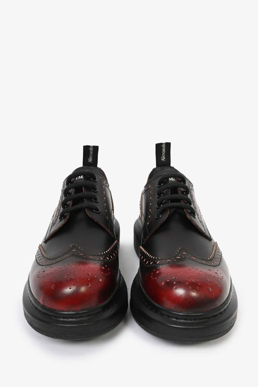 Alexander McQueen Burgundy Leather Summer Calf' O… - image 3