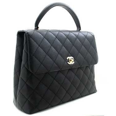 Chanel CHANEL Caviar Handbag Top Handle Bag Kelly… - image 1