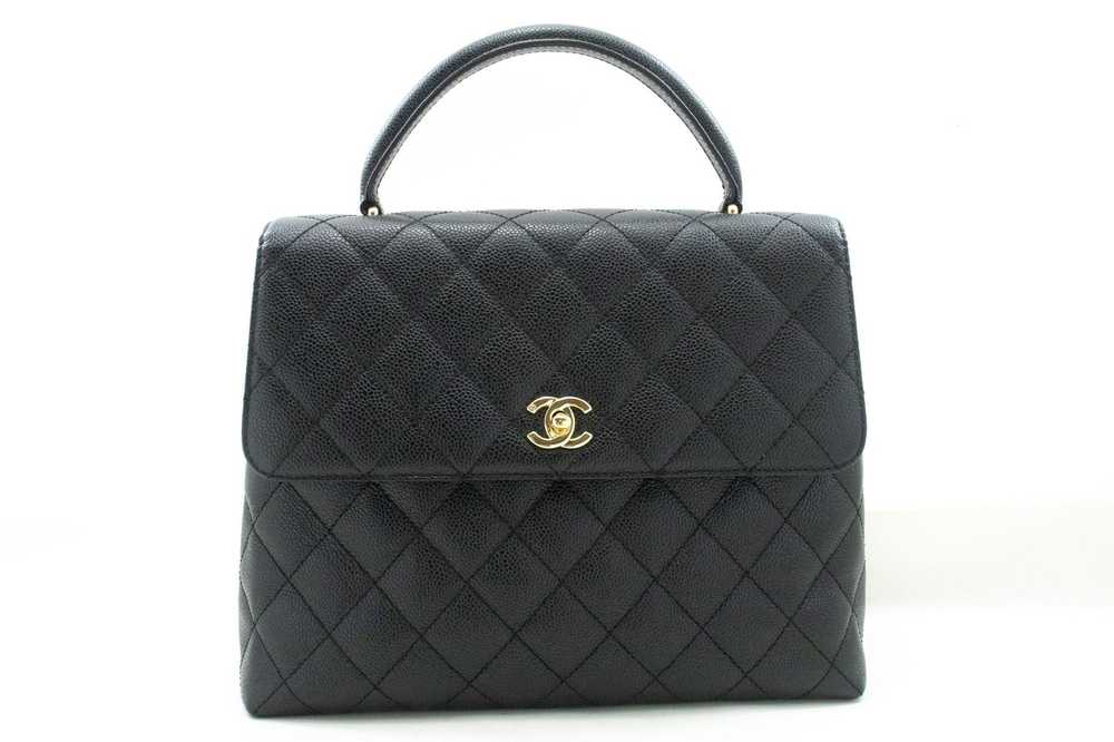 Chanel CHANEL Caviar Handbag Top Handle Bag Kelly… - image 2