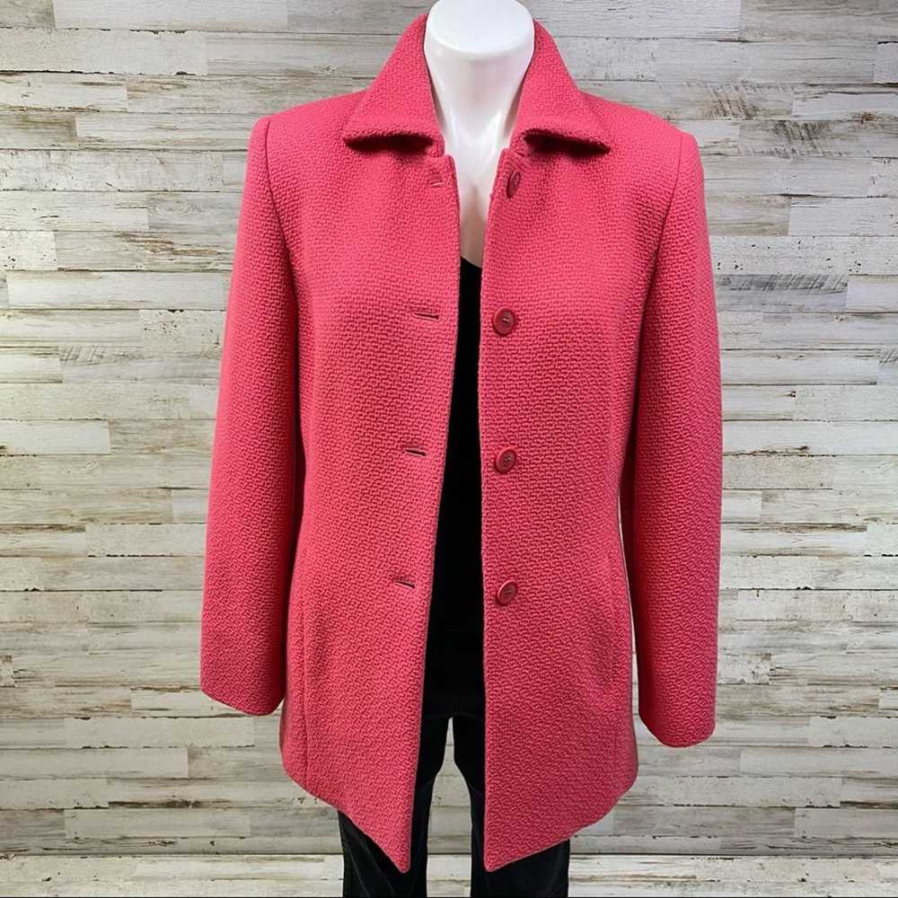 Other Talbots Wool Tweed Coat Jacket Size 4 Coral… - image 2