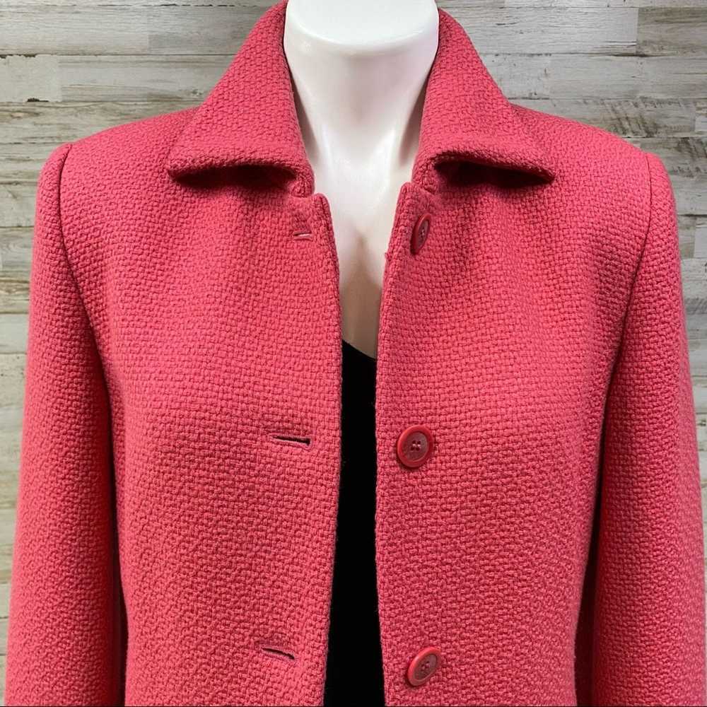 Other Talbots Wool Tweed Coat Jacket Size 4 Coral… - image 3