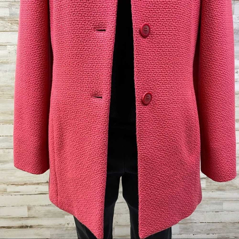 Other Talbots Wool Tweed Coat Jacket Size 4 Coral… - image 4