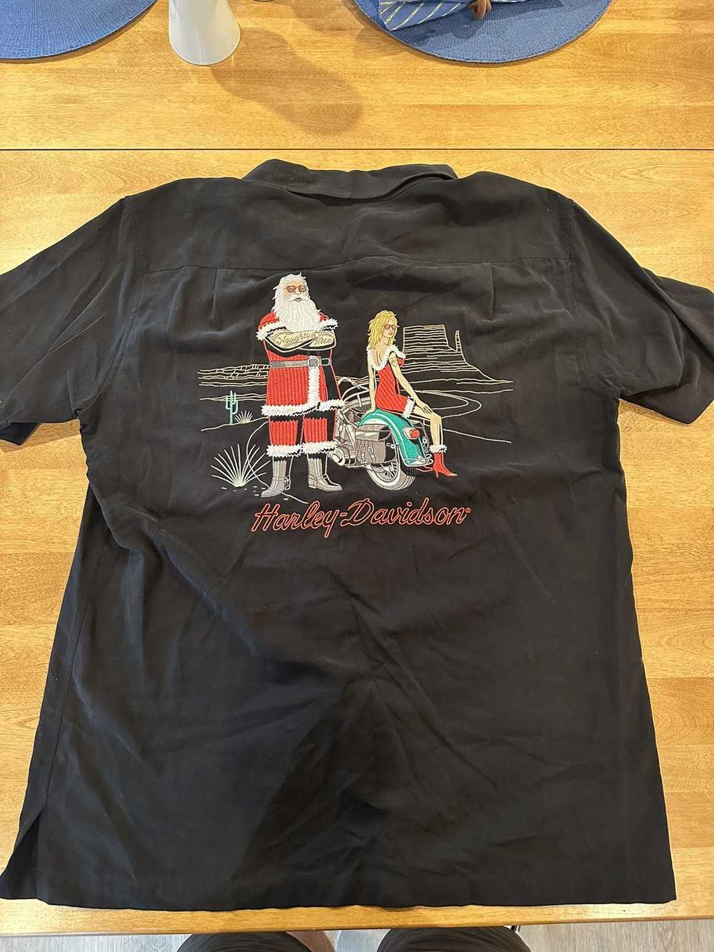 Harley Davidson Harley Button Down - Santa - image 1