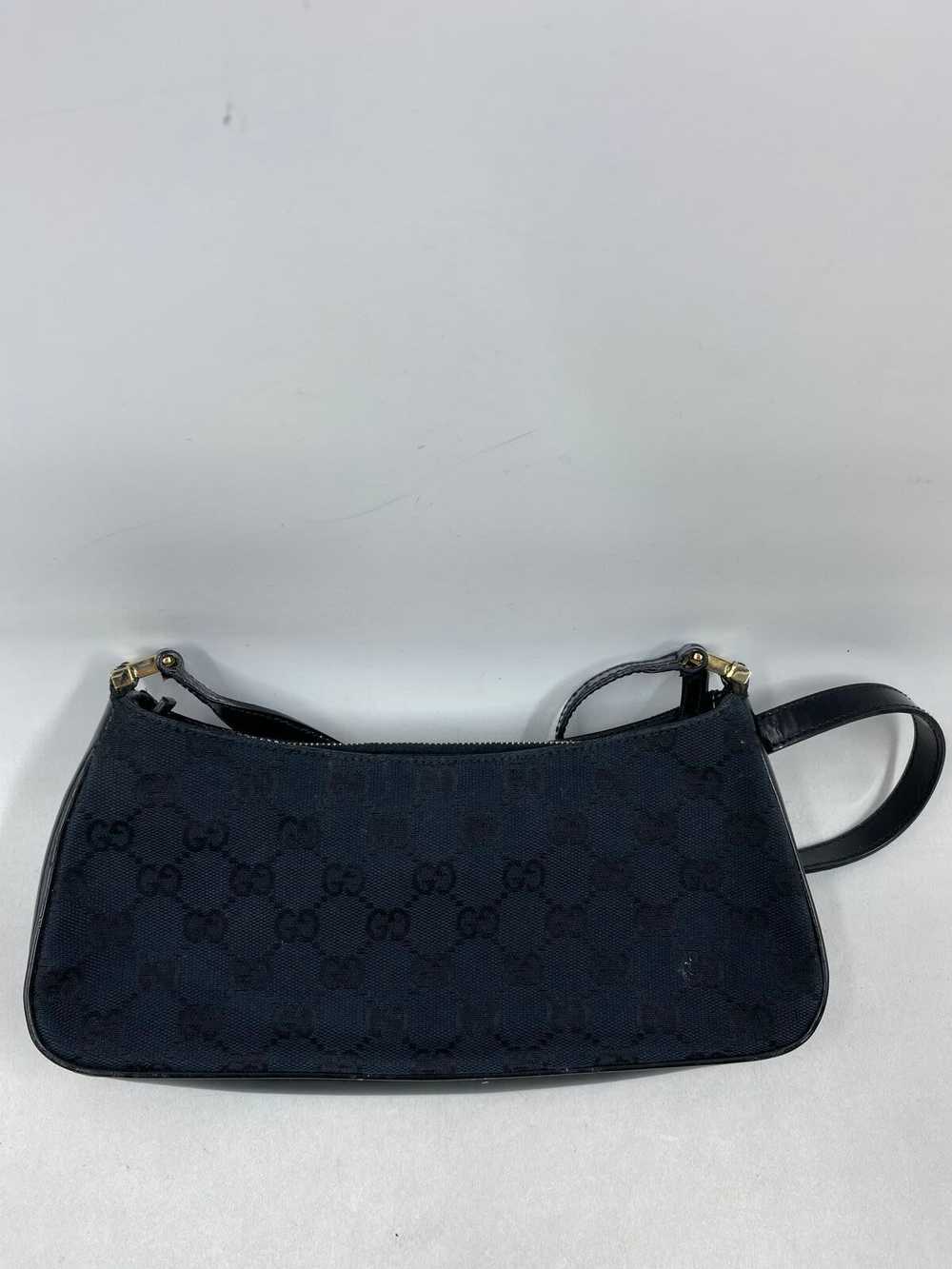 Authentic Gucci GG Black Canvas Shoulder Bag - image 2