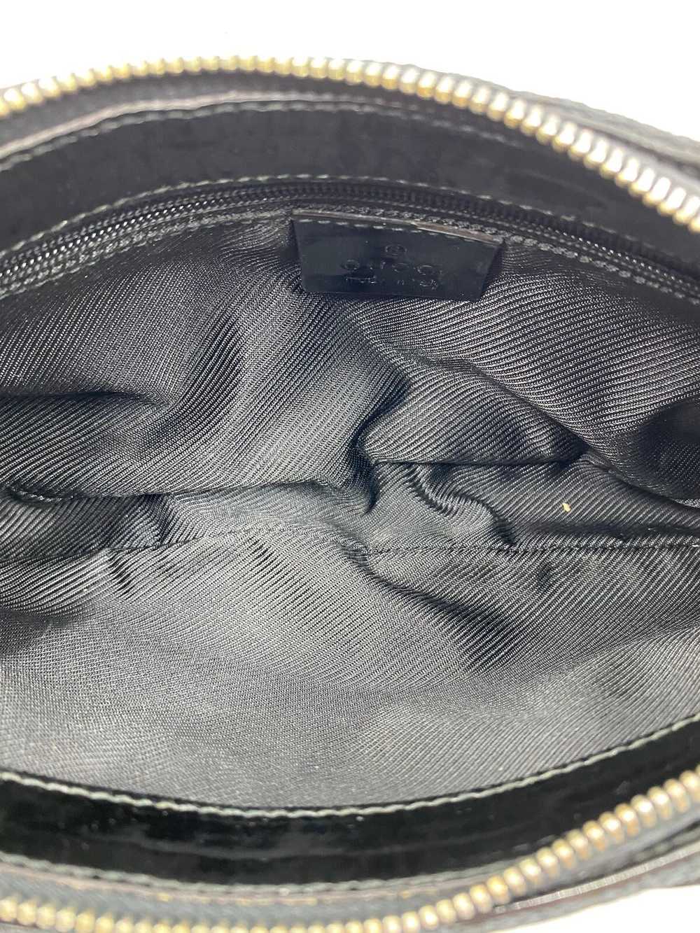 Authentic Gucci GG Black Canvas Shoulder Bag - image 4