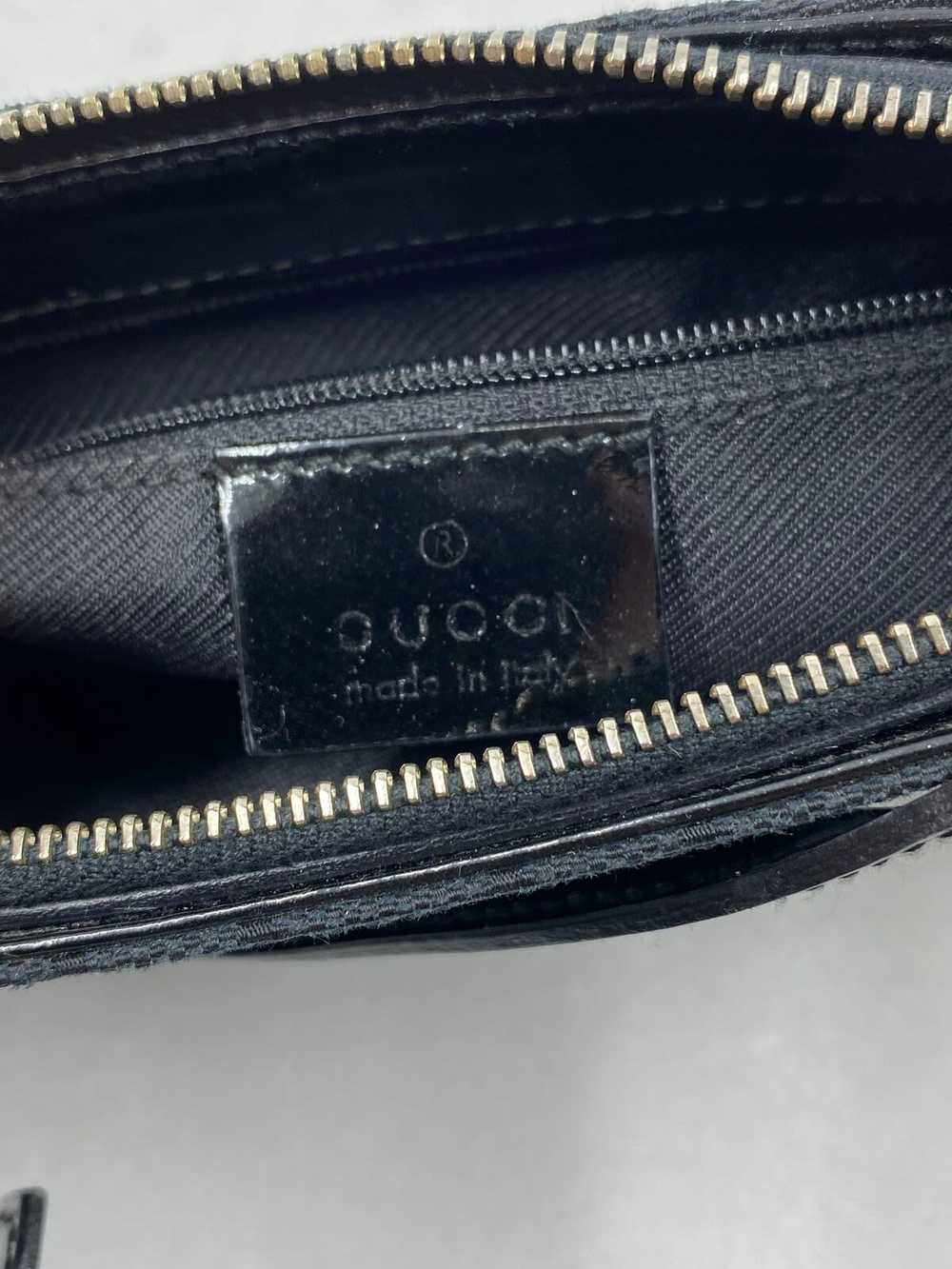 Authentic Gucci GG Black Canvas Shoulder Bag - image 6