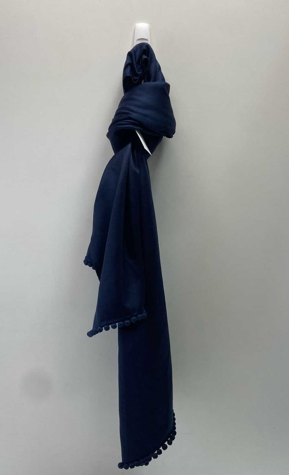 Bajra Navy Blue Cashmere Silk Long Wrap Scarf - image 1