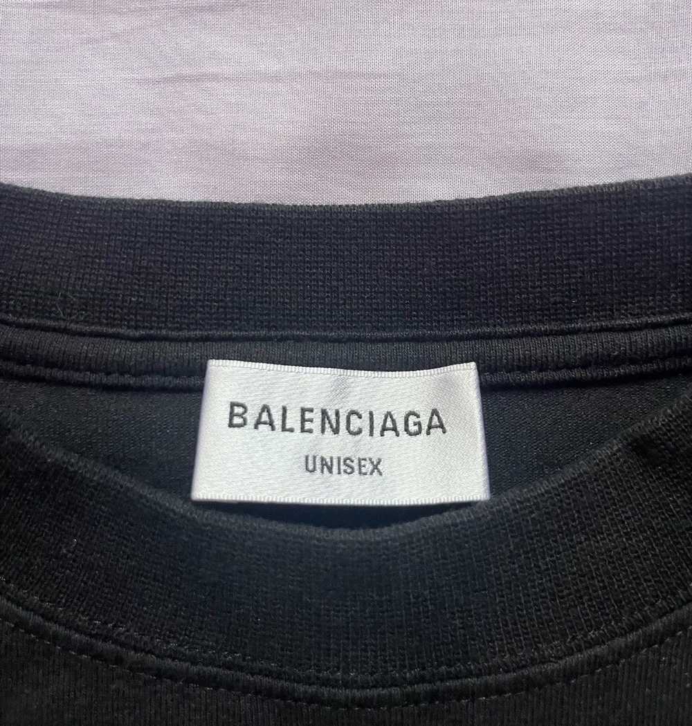 Balenciaga Balenciaga rhinestone long sleeved T-s… - image 3