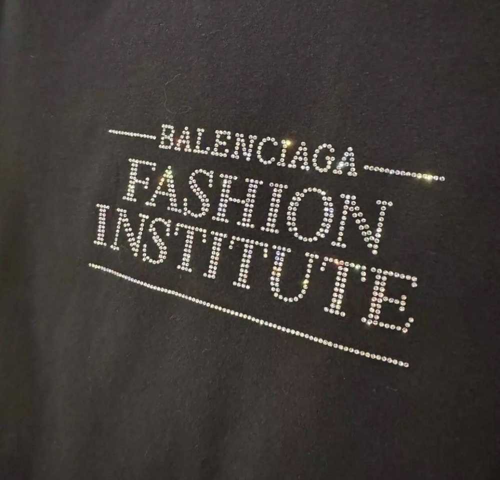 Balenciaga Balenciaga rhinestone long sleeved T-s… - image 4