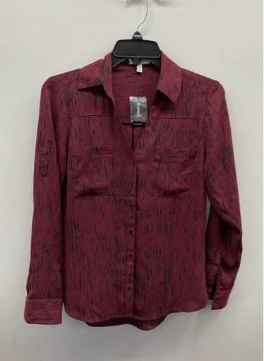 Express Women Maroon Long Sleeve Blouse Sz XS NWT - image 1