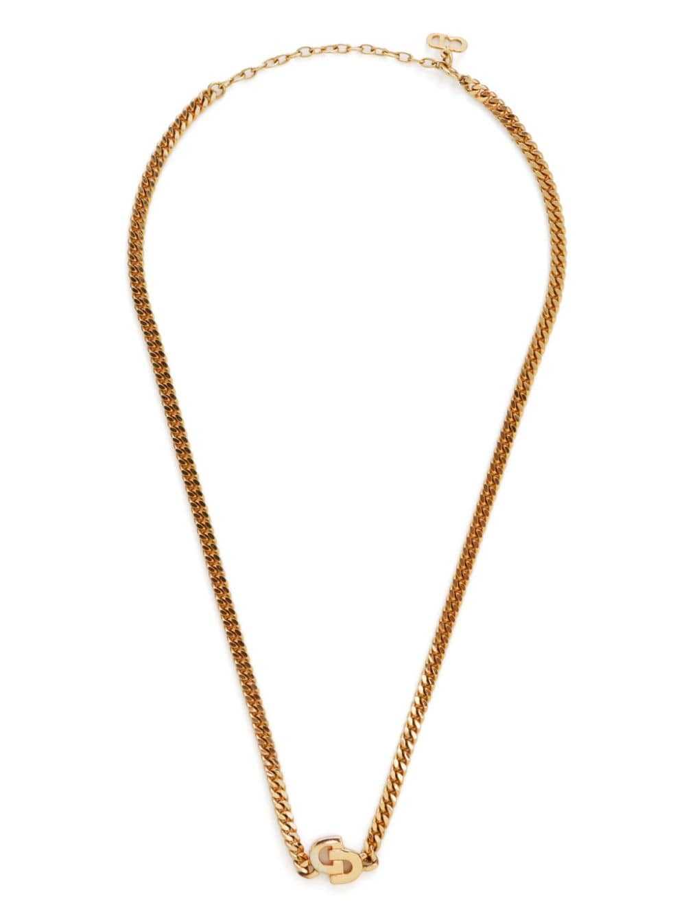 Christian Dior Pre-Owned CD chain necklace - Gold - image 1