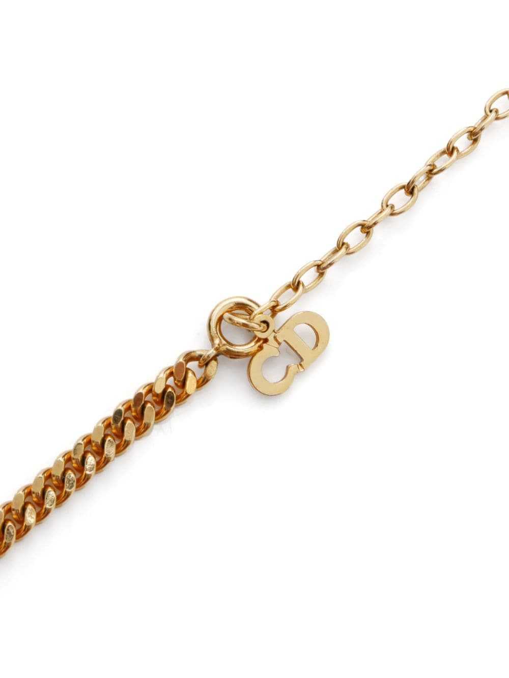 Christian Dior Pre-Owned CD chain necklace - Gold - image 3