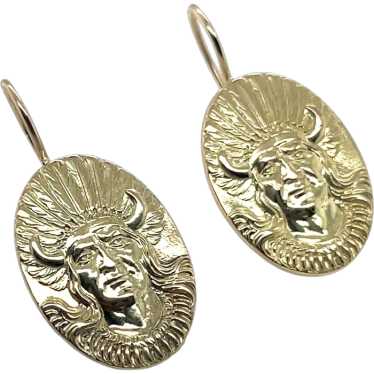Antique 14K Yellow Gold Earring
