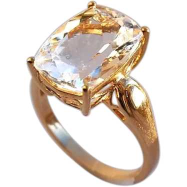 Untreated Danburite Gem 7ct Gold Ring