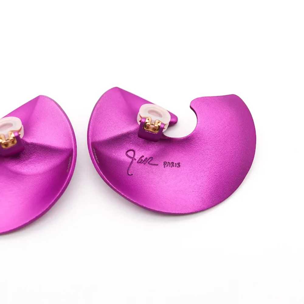 JAR PARIS Purple Valerie Clips On Earrings In 18K… - image 4